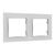 Shelly - Mounting frame - wall - 2 gangs - white | Shelly_WF_2_w