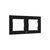 Shelly - Mounting frame - wall - 2 gangs - black | Shelly_WF_2_s