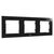 Shelly - Mounting frame - wall - 3 gangs - black | Shelly_WF_3_s