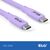 CLUB3D USB C cable purple / 2 m / USB C / USB C / USB4 | CAC-3004