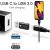 Techly IADAP USB3-AFT / USB A / USB C / Black | IADAP-USB3-AFT