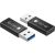 Techly IADAP USB3-AFT / USB A / USB C / Black | IADAP-USB3-AFT