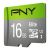 PNY Elite - Flash memory card (microSDHC to S | P-SDU16GU185GW-GE