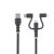 StarTech.com 3.3ft USB Multi Charging Cable, Lightni | RLTCUB1MBK