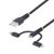 StarTech.com 3.3ft USB Multi Charging Cable, Lightni | RLTCUB1MBK