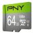 PNY Elite - Flash memory card - 64 GB - UHS-I | P-SDUX64U185GW-GE