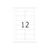 HERMA Inserts for name badges A4, 75 x 40 mm, white 9010