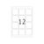 HERMA Removable labels A4, 60 x 60 mm, white
