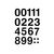 Numbers 33 mm 0-9 weatherproof film black 2 sheets