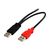 StarTech 1.8m USB 2.0 Y Cable Mini-USB-B Black