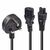 Lindy 2.5m UK to IEC C13 C5 Splitter Cable