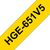 Brother HGE-651V5 Black on Yellow P-touch Tape 24mm