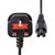 StarTech.com Laptop Power Cord 3 Slot for UK / BS-1363 to C5 Clover Leaf / Power cable  2m moulded black United Kingdom