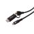 equip 2-in-1 USB-C to USB-C + HDMI Cable 1m 100W 4K60 Black