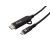 equip 2-in-1 USB-C to USB-C + HDMI Cable 1m 100W 4K60 Black