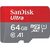 SanDisk Ultra 64GB microSDXC 140 MB/s Card with SD Adapter
