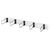 DIGITUS 19" 1U Cable Panel with 5 Steel Rings, Grey