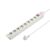 EFB 19" 1U Rack Power Strip 8x Schuko, Switch, Grey