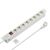 EFB 19" 1U Rack Power Strip 8x Schuko, Switch, Grey