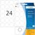 HERMA 2260 Colour Dots Ø 25 mm White 768 Pack
