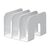 DURABLE TREND Catalogue Stand, 3 Compartments, White
