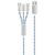 2GO 797316 3-in-1 USB-A LED Charging Cable 1m Multicolour