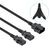 Manhattan 157469 Power Y-Splitter Cable, 2 × C13 Female to C14 Male, 1.8m, Black