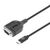 Manhattan 154499 USB-C to Serial DB9 RS232 Adapter Cable, PL2303, 1m, Black