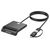 Manhattan 102759 Smart Card Reader with USB-C / USB-A Combo Connector, 1m, Black