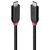 Lindy 37002 black 2 m Black Line USB4 USB-C cable