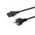 Equip 112111 black Schuko CEE 7/7 (180°) to C13 power cable 3 m