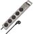 Brennenstuhl 1153340315 Silver Super-Solid Five-Socket Surge-Protected Power Strip 2.5m