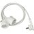 Brennenstuhl 1161820220 White 10m Flat-Plug Extension Cable with Double Earthed Coupling