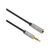 Manhattan 356022 1m 3.5mm TRRS Audio Extension Cable, Black and Silver