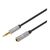 Manhattan 356046 3m 3.5mm TRRS Audio Extension Cable, Black and Silver