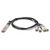 DIGITUS DN-81322 Black QSFP+ to Four SFP+ Breakout DAC Cable, 2 m