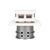 DIGITUS DN-93201 FTTH Flush Fibre Wall Outlet for SC LC Adapters, White