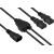 kabelmeister SK1436-S020 Black C14 to Dual C13 Y Power Cable 2m