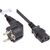 Good Connections P0130-S050 Black 5 m Angled Schuko CEE 7/7 to Straight C13 Power Cable