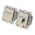 EFB ET-25133.1V1 White Two-Port Shielded Cat6A Flush Data Outlet