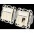 EFB ET-25133.1V1 White Two-Port Shielded Cat6A Flush Data Outlet