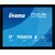 Black iiyama ProLite TF1734MC-B8X 17-inch open-frame touchscreen, angled front and rear VESA views without optional brackets