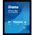 Black iiyama ProLite TF1734MC-B8X 17-inch open-frame touchscreen, angled front and rear VESA views without optional brackets