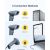 Inateck BCST-54 Blue and Grey Wireless 2D Barcode Scanner with Smart Base