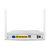 White DrayTek Vigor2136ax Wi-Fi6 router with two antennas, angled front and rear Ethernet-USB port views