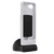 Socket Mobile DuraSled DS840 Cloud iPhone16e scanner case with black charging dock and rear view; phone not included