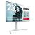 White iiyama G-Master GB2471HSU-W1 23.8-inch Fast IPS240Hz monitor with adjustable stand, front and angled views