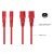 kabelmeister SK1430-R050 IEC C14 to C13 5 m Power Cable Red
