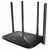Black Mercusys MB115-4G EU N300 LTE router with four external antennas and rear Nano SIM and Ethernet connections
