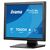 Upright angled view of iiyama T1731SR-B2S resistive touchscreen and stand